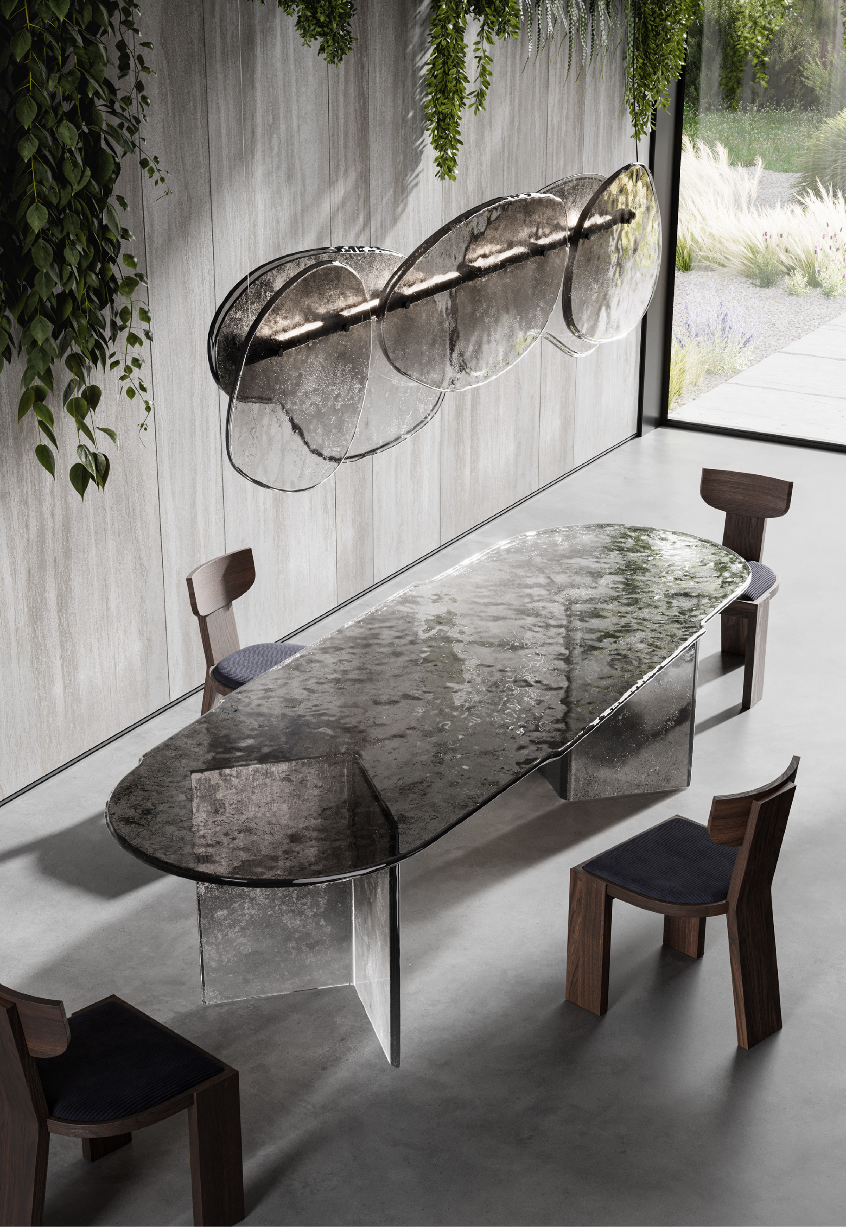 Cam ustası Arte Veneziana’nın Melt koleksiyonunda cam akıyor, ışık şekil alıyor.